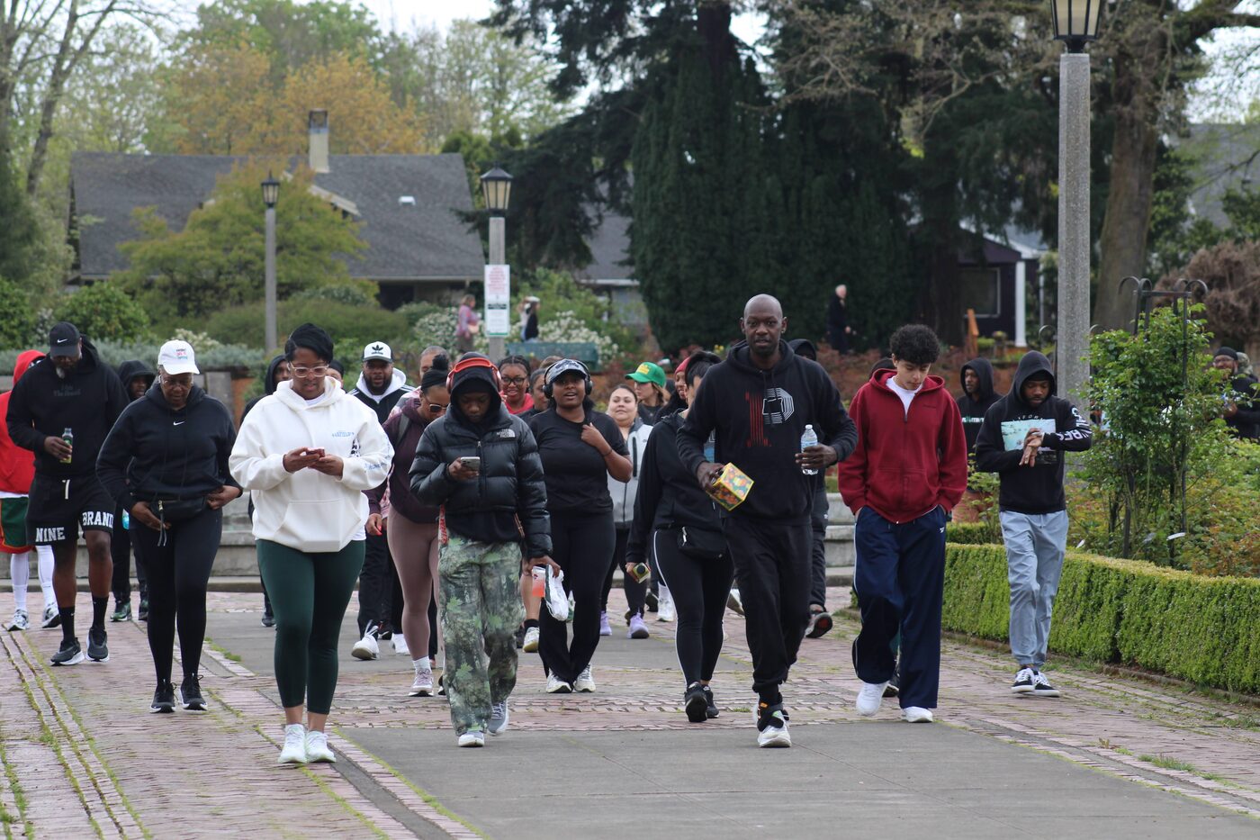 W(H)ealthy Walks group walking down a path