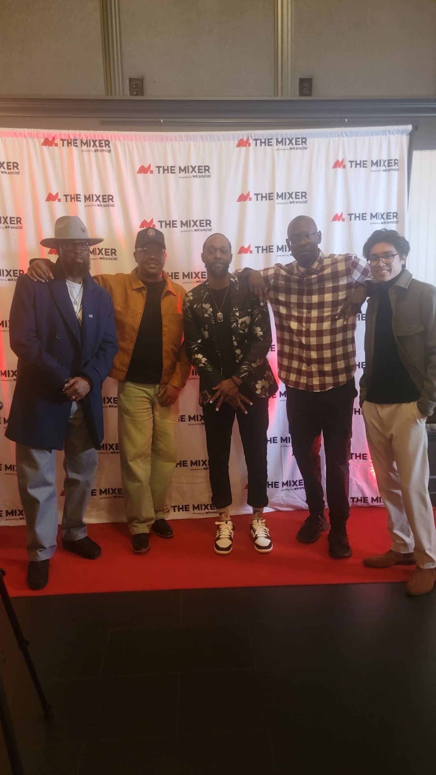Group photo at a community mixer event